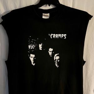 Vintage punk t-shirt with cropped sleeves The Cramps